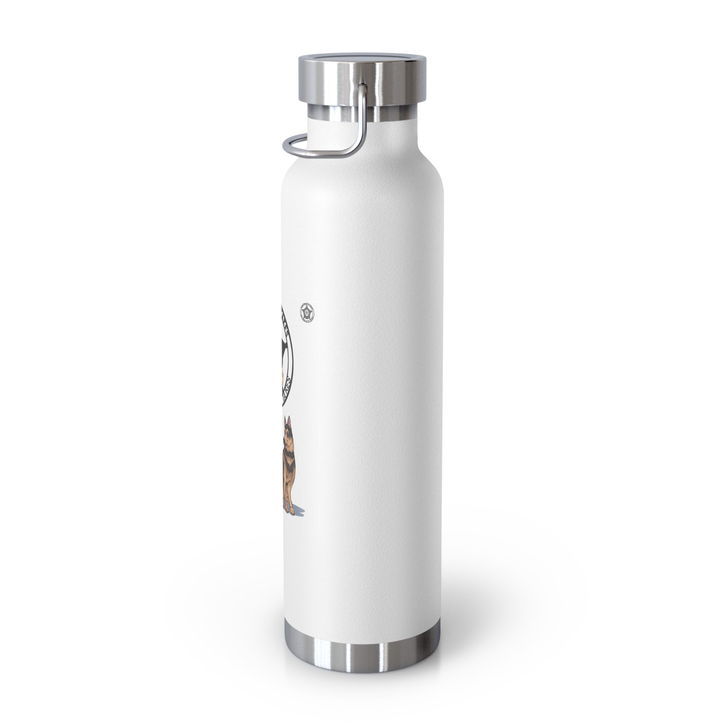 Personalized Dog Lover's Copper Vacuum Insulated Bottle - 22oz Travel Mug with German Shepherd Design