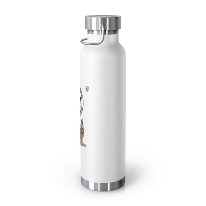 Personalized Dog Lover's Copper Vacuum Insulated Bottle - 22oz Travel Mug with German Shepherd Design