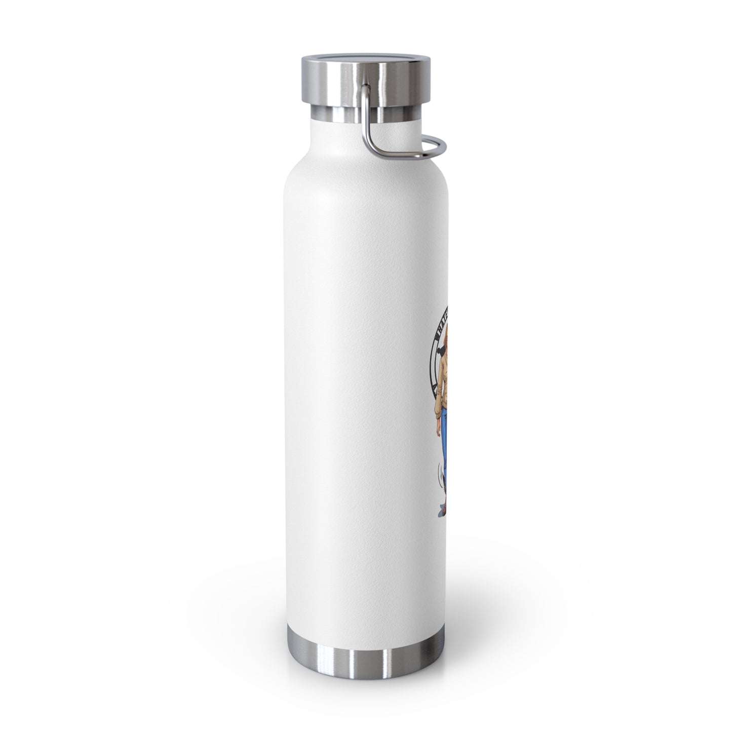 Personalized Dog Lover's Copper Vacuum Insulated Bottle - 22oz Travel Mug with German Shepherd Design